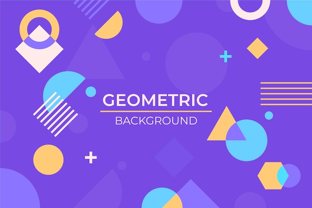 Flat design geometric background