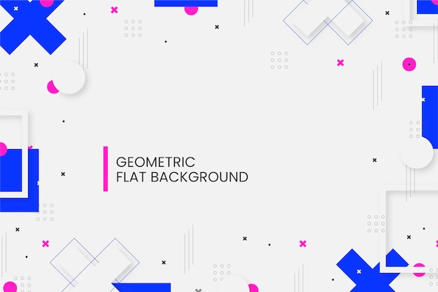 Flat design geometric background