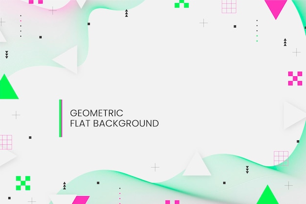 Flat design geometric background