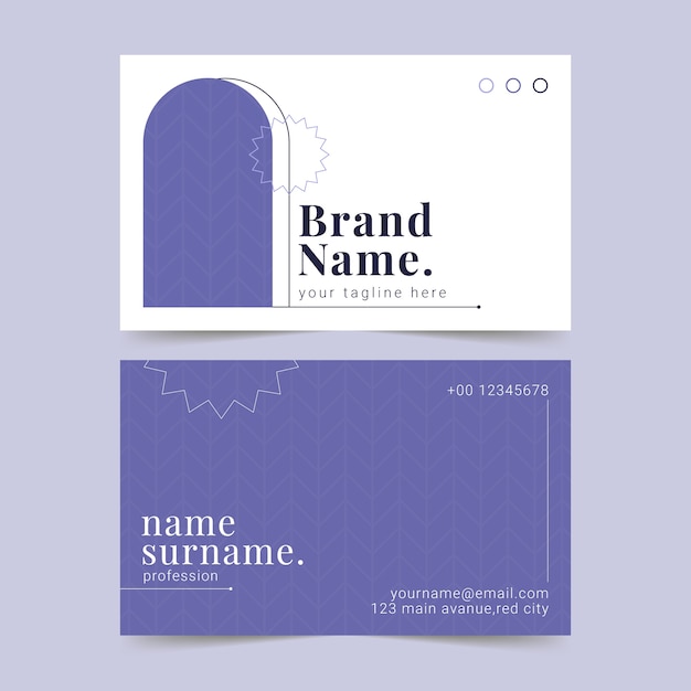 Free vector flat design geometric business card