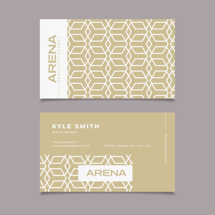 Free Vector flat design geometric business card