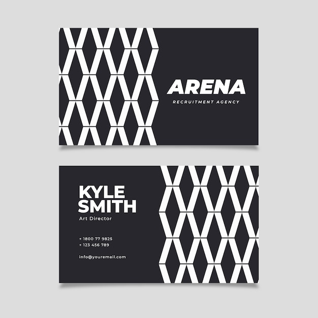 Free vector flat design geometric business card