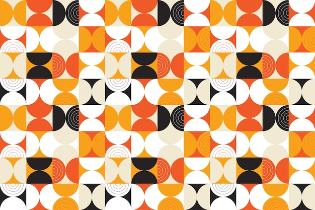 Flat design geometric mosaic pattern design