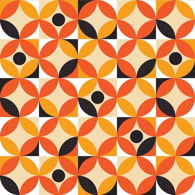 Flat design geometric mosaic pattern design