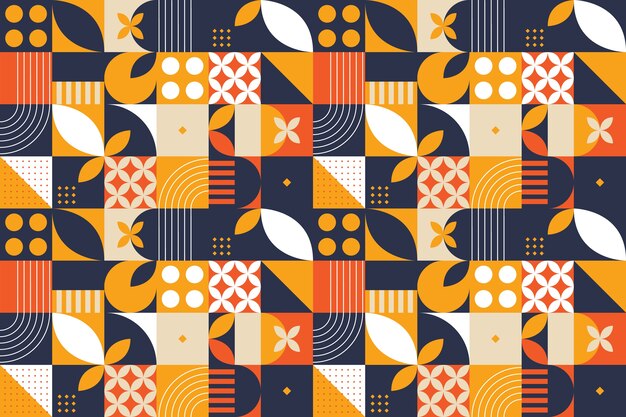 flat design geometric mosaic pattern design