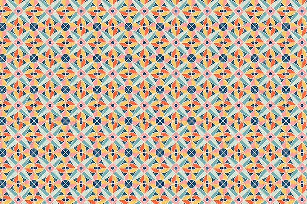 Free vector flat design geometric mosaic pattern