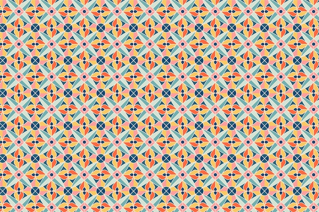Flat design geometric mosaic pattern