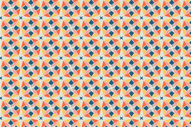 Flat design geometric mosaic pattern