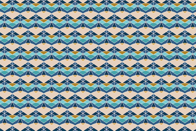 Flat design geometric mosaic pattern