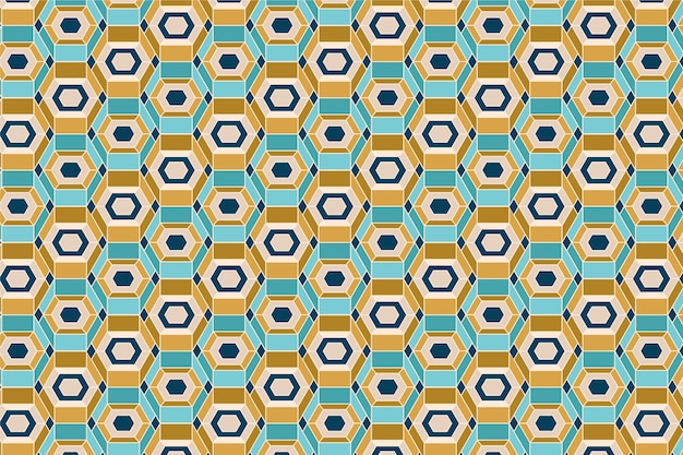 Flat design geometric mosaic pattern