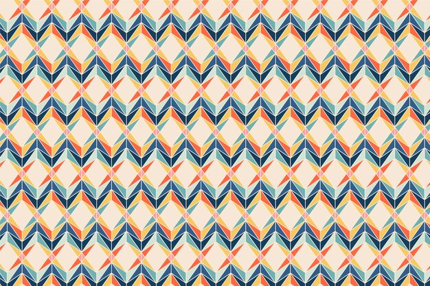 Flat design geometric mosaic pattern