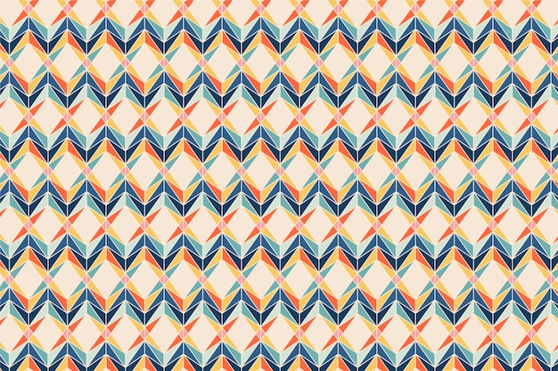 Flat design geometric mosaic pattern