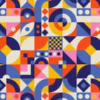 Free vector flat design geometric and mosaic pattern