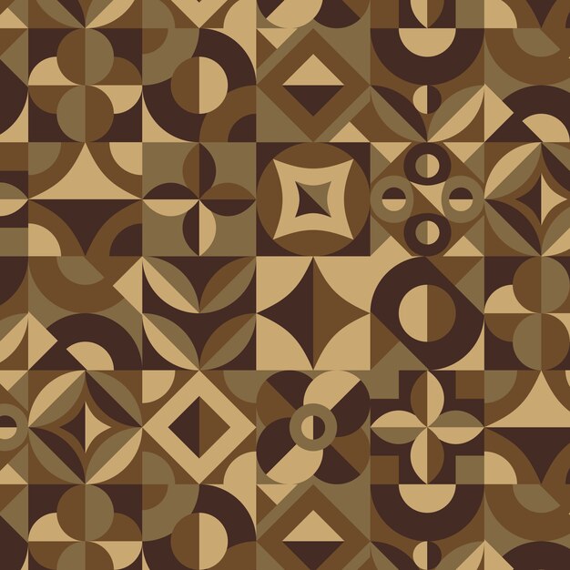 Flat design geometric mosaic pattern