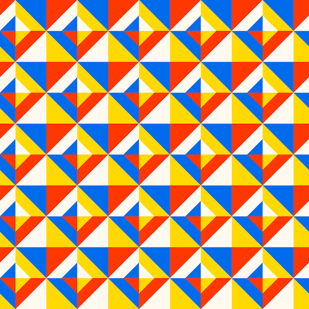 Flat design geometric mosaic pattern