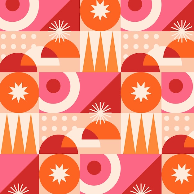Free Vector flat design geometric mosaic pattern