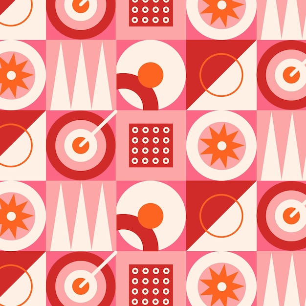 Flat design geometric mosaic pattern