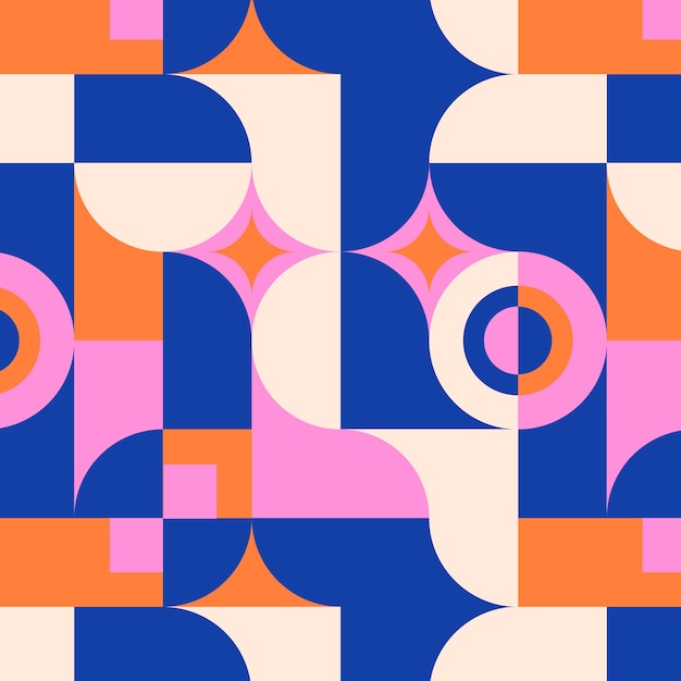 Бесплатное векторное изображение Геометрическая мозаика в плоском дизайне
