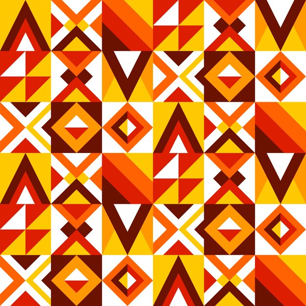 Flat design geometric motif pattern
