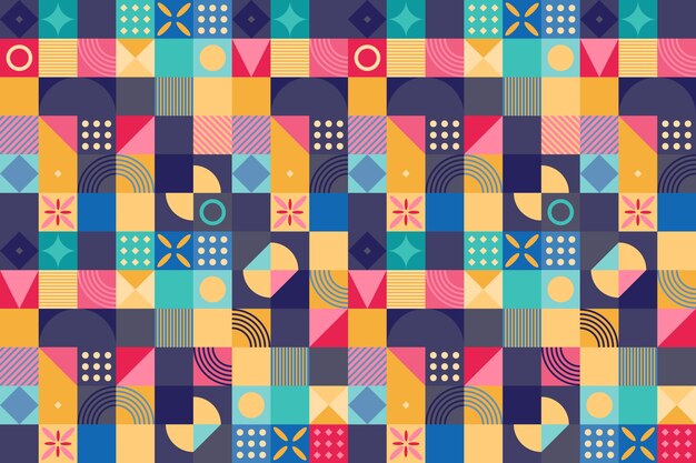 Flat design geometric pattern background