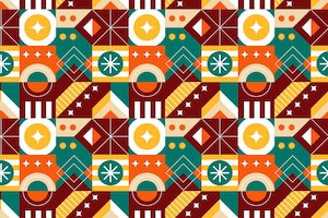 Flat design geometric pattern background