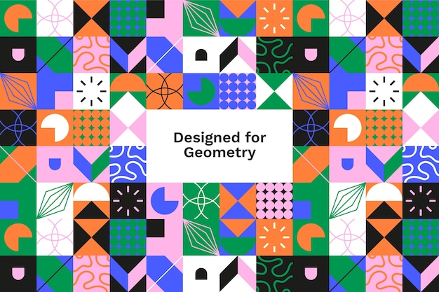 Flat design geometric pattern background