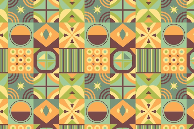 Flat design geometric pattern background