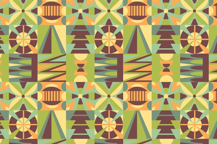 Free Vector flat design geometric pattern background