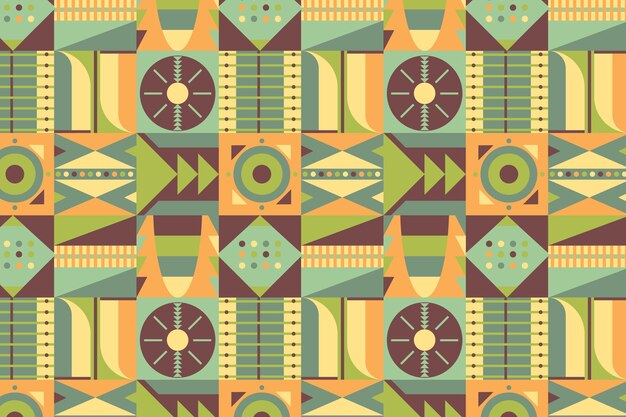 Free Vector flat design geometric pattern background
