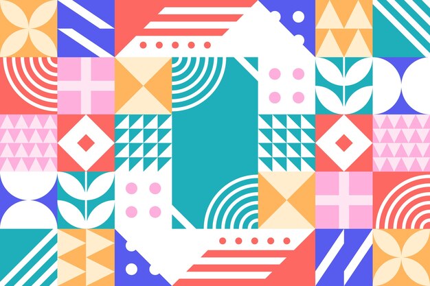 flat design geometric pattern background