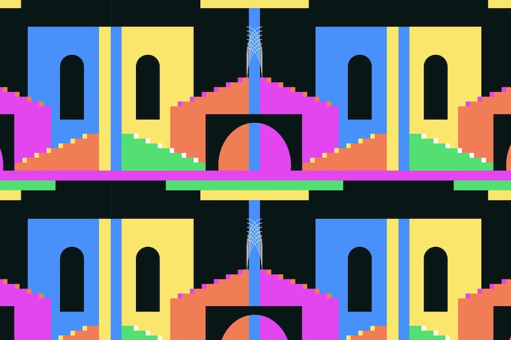Free Vector flat design geometric pattern background