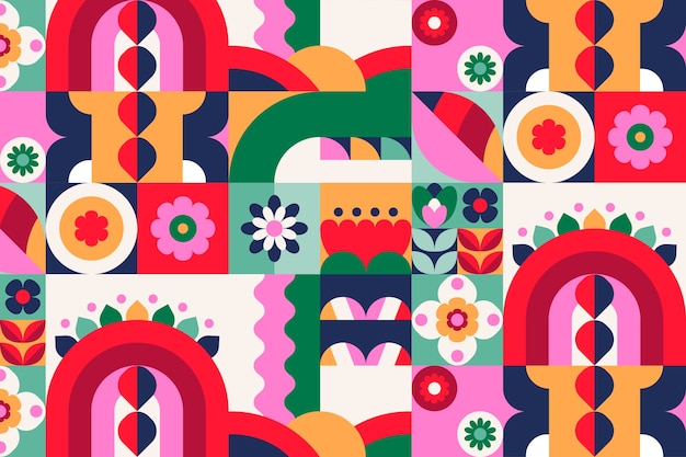 Free vector flat design geometric pattern