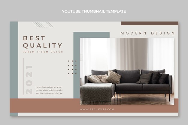 평면 디자인 기하학적 부동산 YouTube 미리보기 이미지