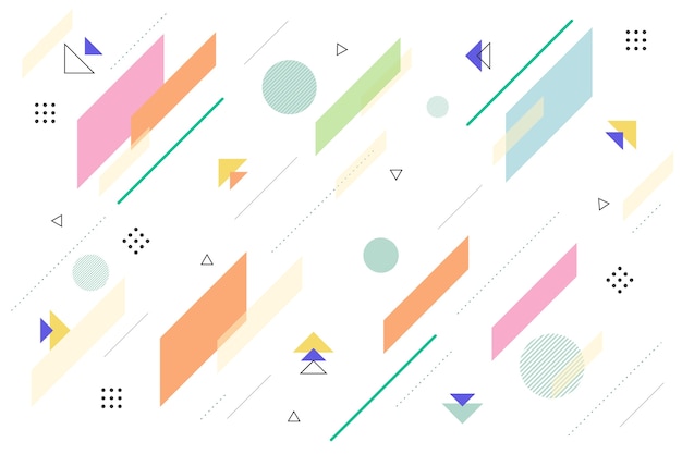 Free vector flat design geometric shapes background