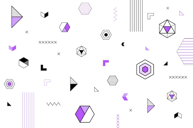 Free vector flat design geometric shapes wallpaper