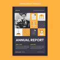 Free vector flat design geomtric law firm annual report