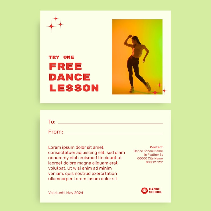 Free Vector flat design gift certificate template