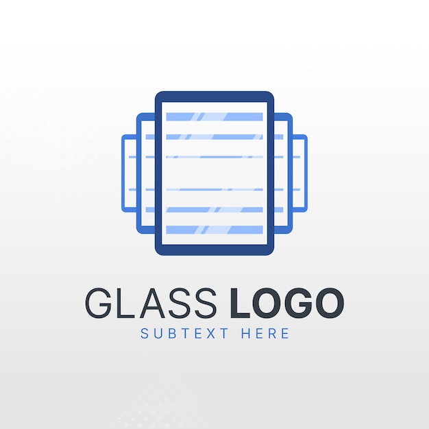 Free vector flat design glass logo template