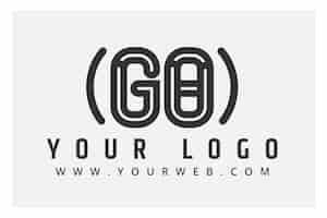 Free vector flat design go logo template