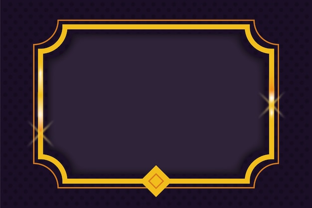Free Vector | Flat design golden frame