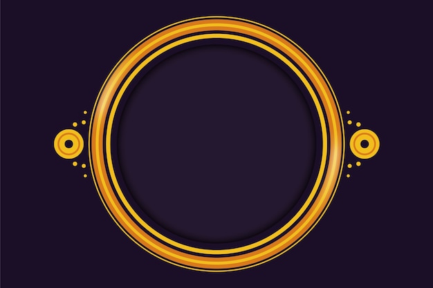 Free vector flat design golden frame