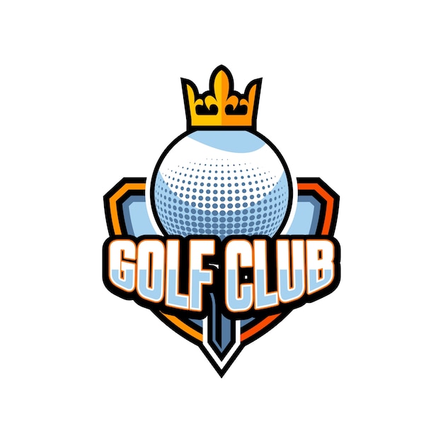 Flat design golf logo template