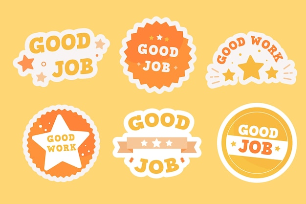 Good Job Stickers Stock Illustrations – 195 Good Job Stickers