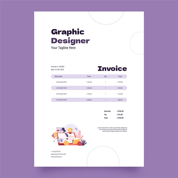 무료 Vector 평면 디자인 그래픽 디자이너 템플릿