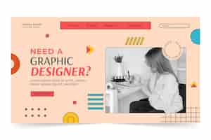 Free vector flat design graphic designer template