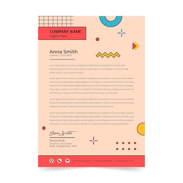 Flat design graphic designer template