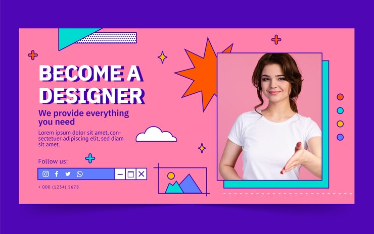 Free Vector flat design graphic designer template