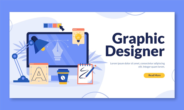 Free Vector flat design graphic designer template