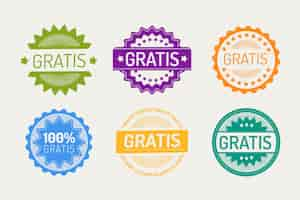 Vettore gratuito collezione di etichette gratis design piatto