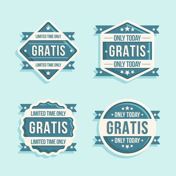 Free Vector  Flat design gratis label collection